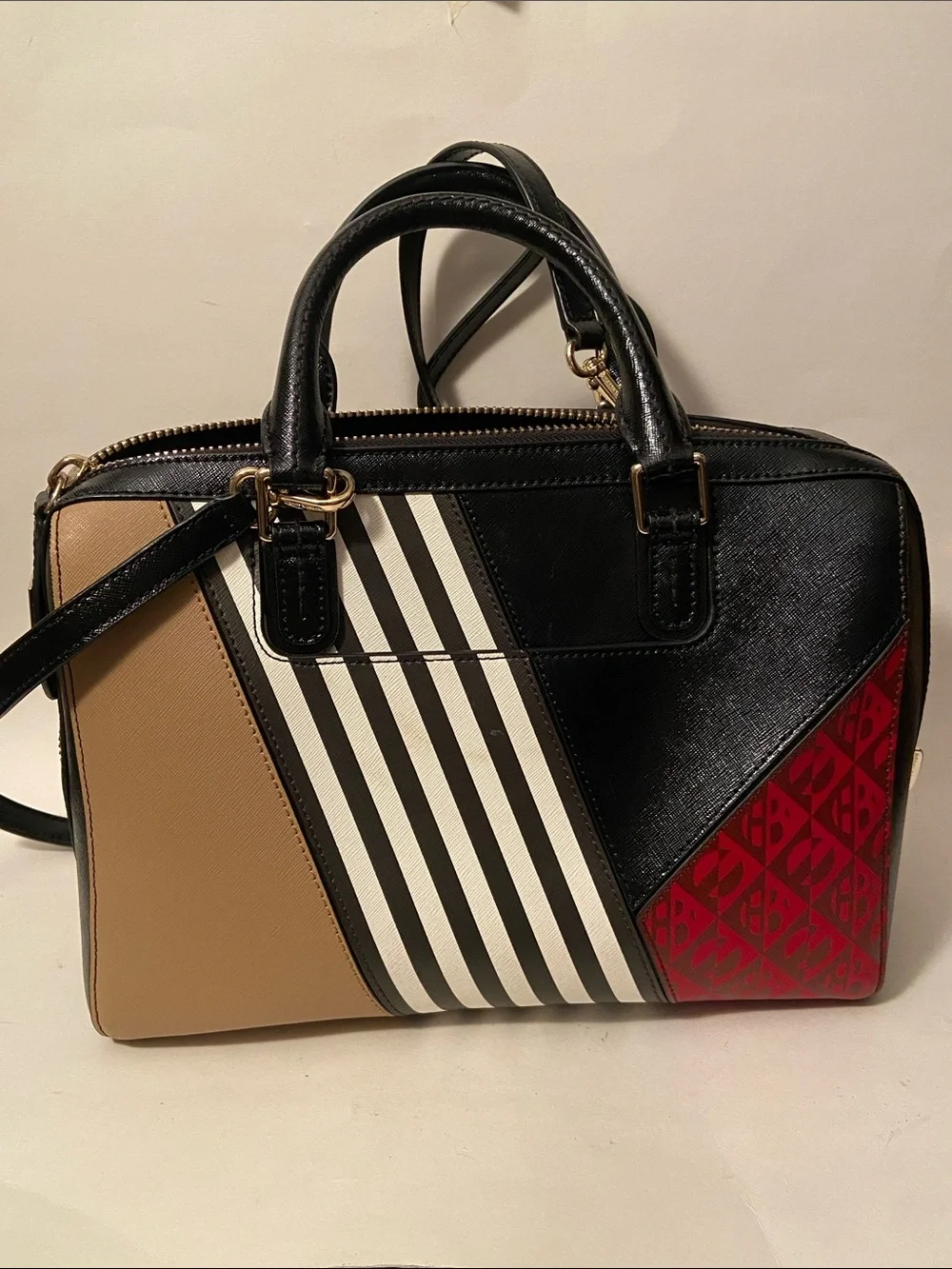 Henri Bendel West 57th Patchwork Satchel Bag